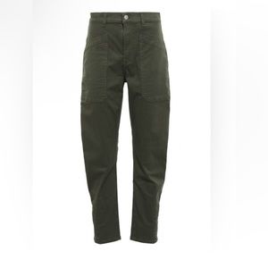 Veronica Beard Charlie Barrel Leg High Rise Jeans Cargo Green Pants 24